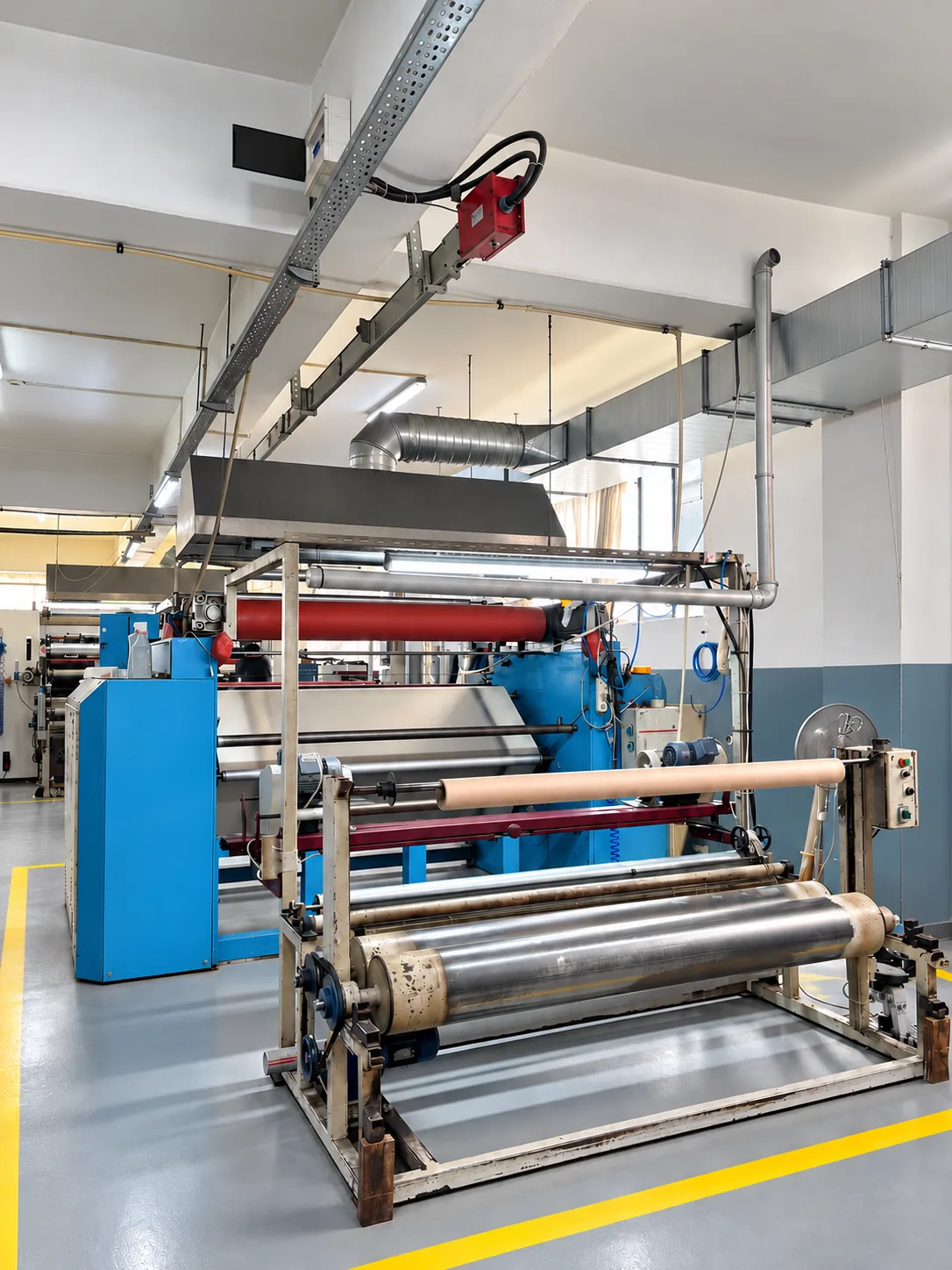 Arteks film laminasyon hattının gerçek makine görünümü